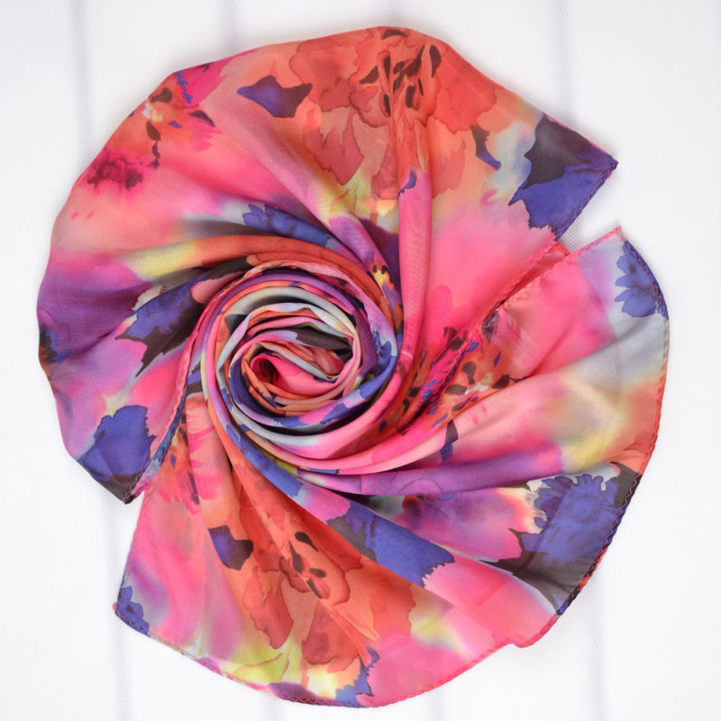 Digital Printed Silk Scarf (12-BR110303-26)