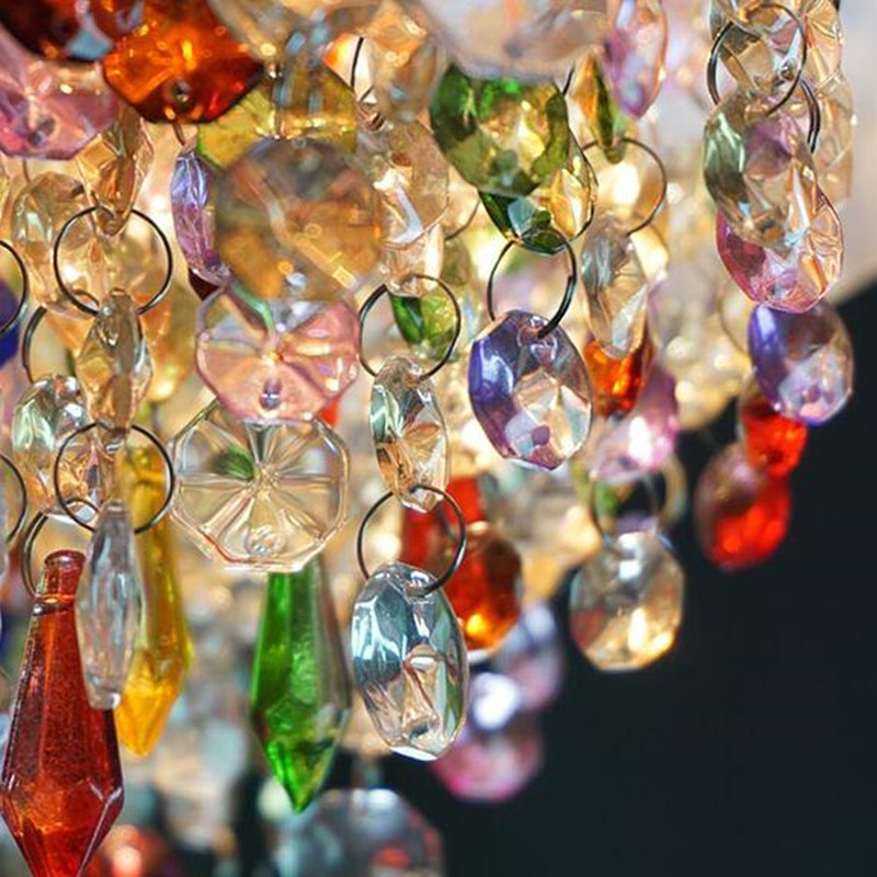 Matt Black Indoor Crystal Pendant Lamp for Hotel Decorative