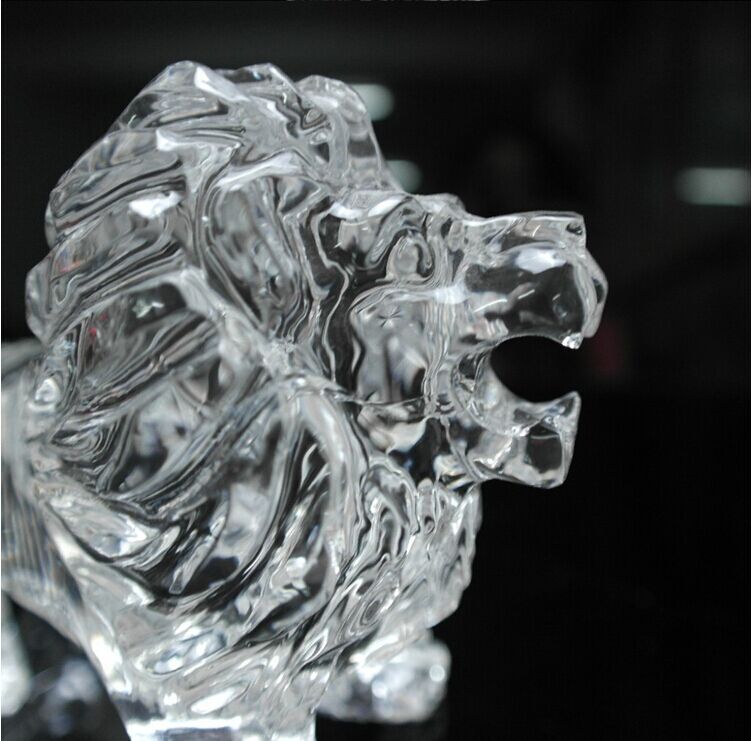 High Quality Transparent Crystal Animal Statues Business Gifts or Table Decoration