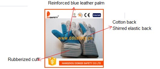 Reinforced Blue Leather Glove Dlc327
