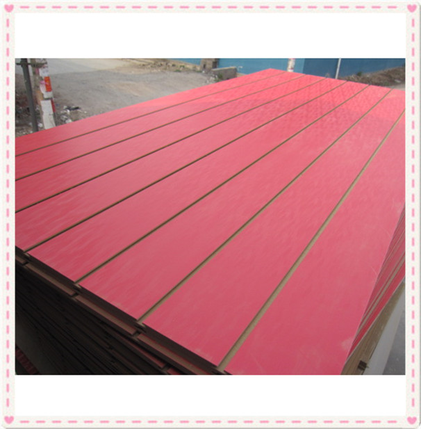 15mm Melamine Faced Slatwall MDF Slotted MDF Board