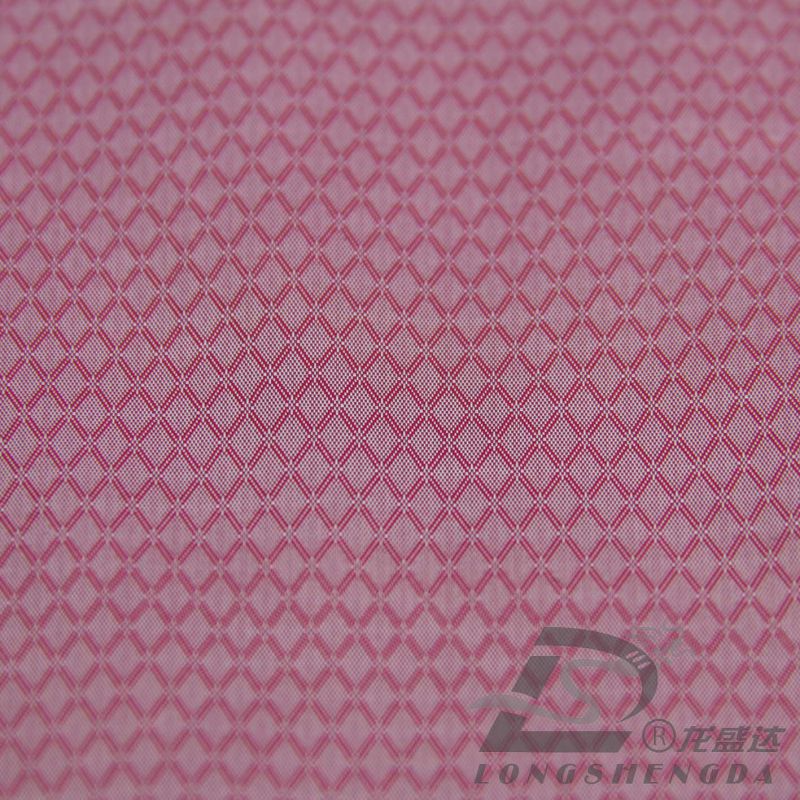 Water & Wind-Resistant Down Jacket Woven Dobby Diamond Plaid Jacquard 57% Polyester 43% Nylon Blend-Weaving Intertexture Fabric (H056)