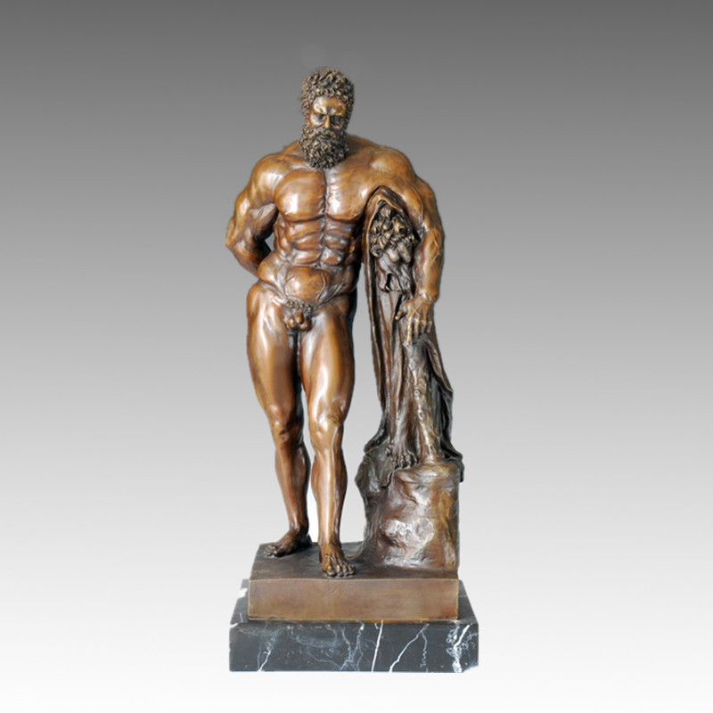 Mythology Statue Hercules Bronze Sculpture, Glycon TPE-138