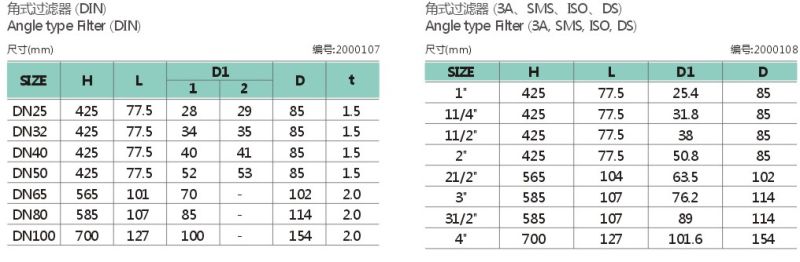 Sanitary Stainless Steel Welding Angle Strainer