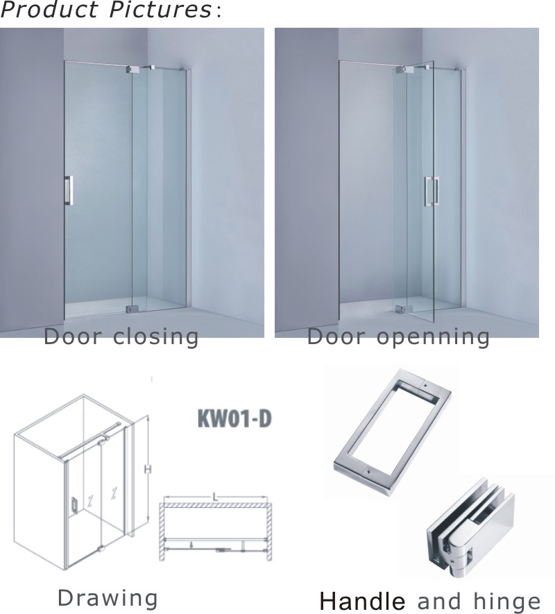 Extension Shower Screen /Adjustable Bathroom Door (KW01D)