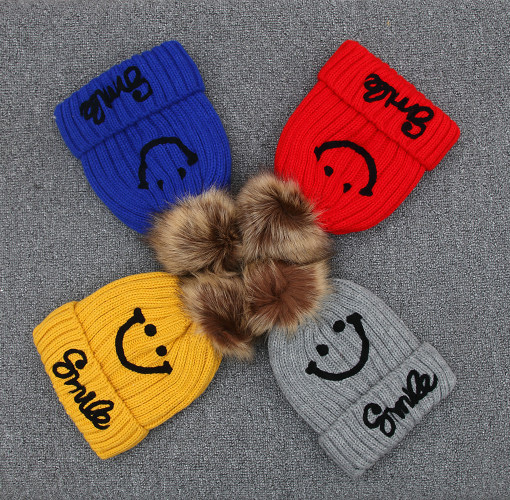 Kids Baby Unisex Children Boys Girls Winter Embroidery Beanie Hat Set Scarf (SK416S)