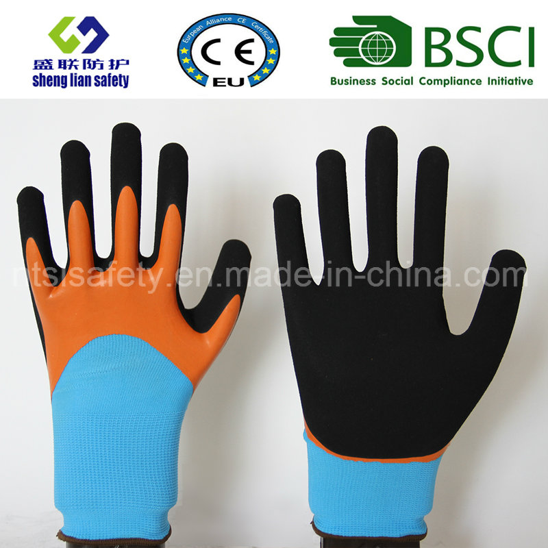 Latex Frosted Gloves, Sandy Finish Safety Work Gloves (SL-RS304)