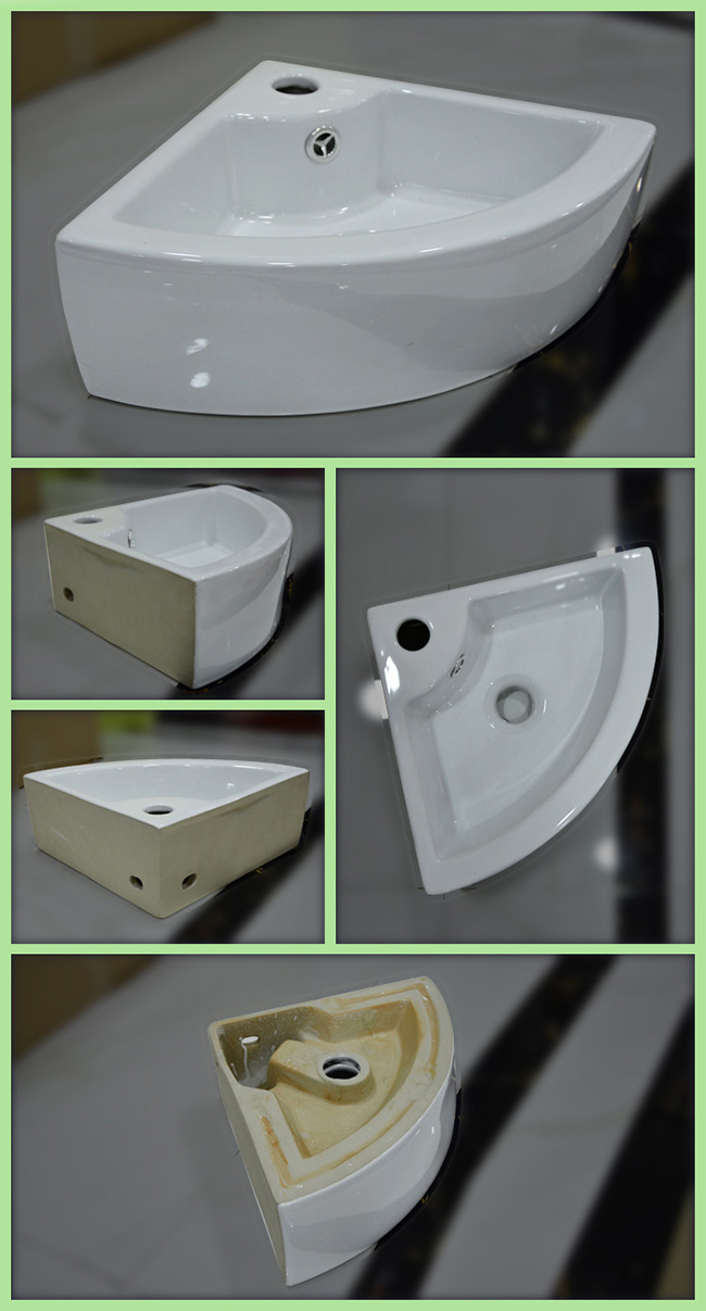 Ceramic Triangle Basin Space-Saving Corner Wall Hung Basin