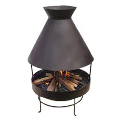 Chiminea (FSL072) Outdoor, Sunface Cast Iron Chiminea