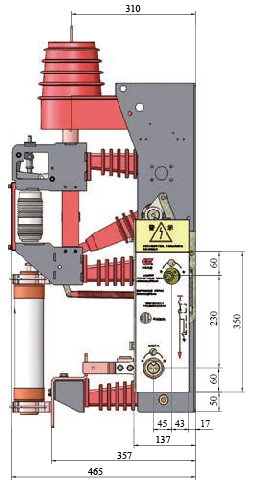 Yfzrn25-12D/T125-31.5 AC Hv Vacuum Load Switch with Fuse Combination Unit