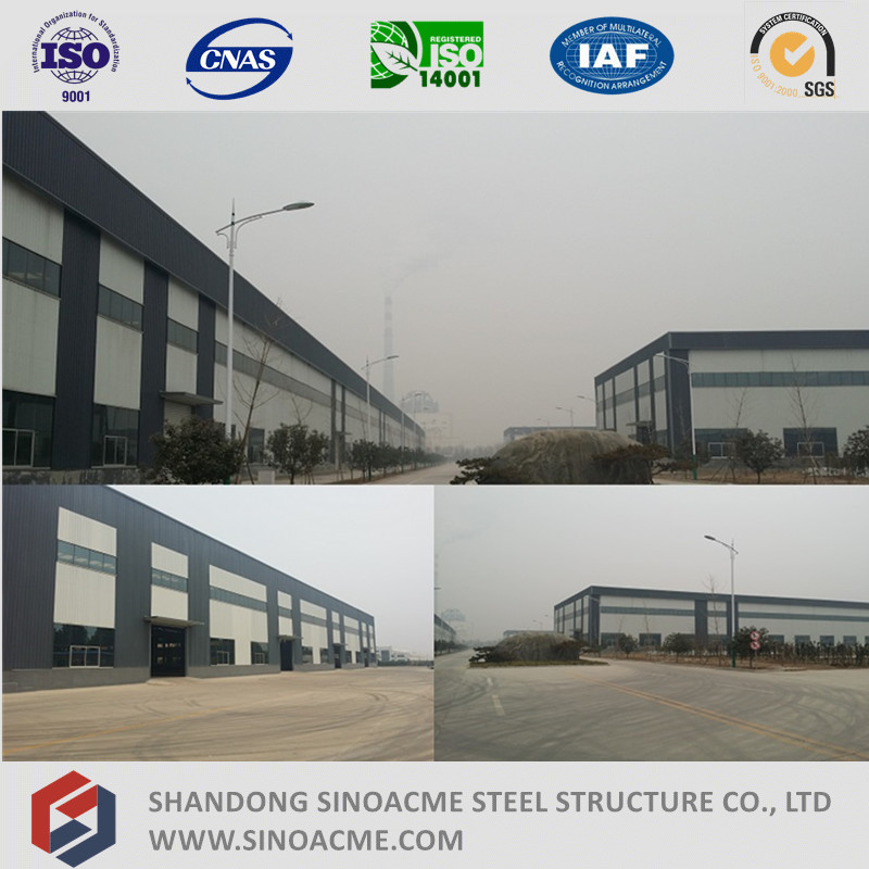 Steel Frame Warehouse with Stone and Glass Curtain Wall