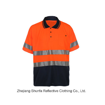 Hi Vis Reflective Safety Work Polo Shirt