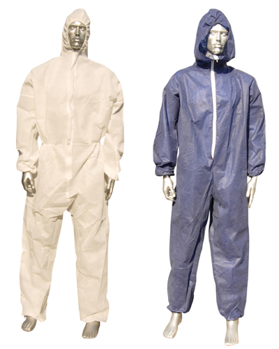 Protective Disposable High Quality PP Coverall with Hood and Shoe Cover