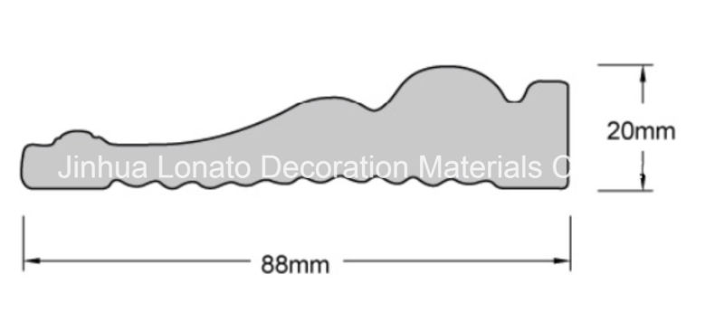 High Quality PS Interior Decoration Cornice Moulding F008