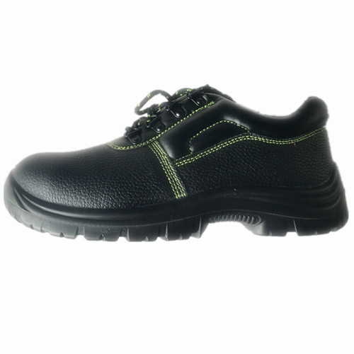 Work Safety Shoe with Upper Split Embossed Leather Sole PU