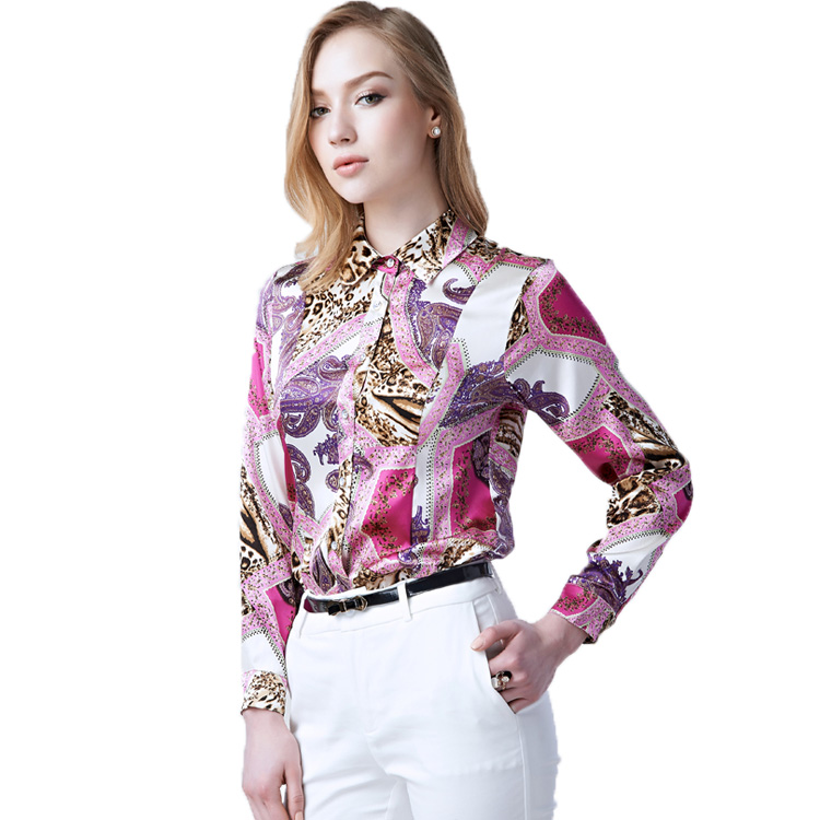 Summer New Fashion Women Chiffon Printing Shirt/Blouse