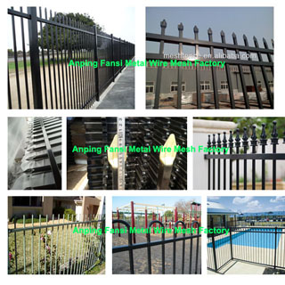 Pressed Spear Top Steel Tube Security Fence