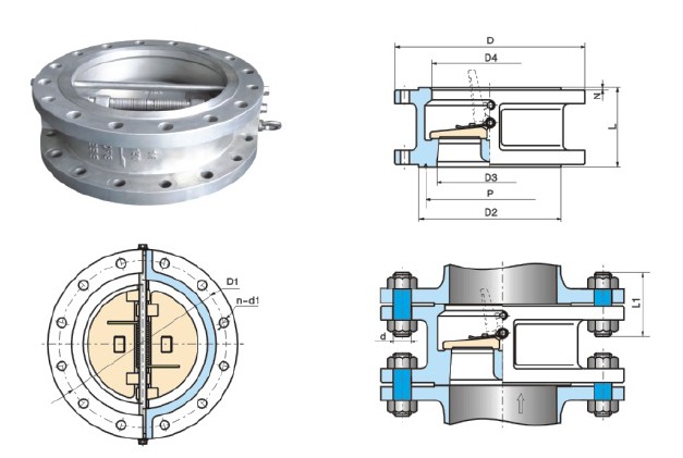 Albronze C95800 Flanged Type Double Disc Swing Check Valve