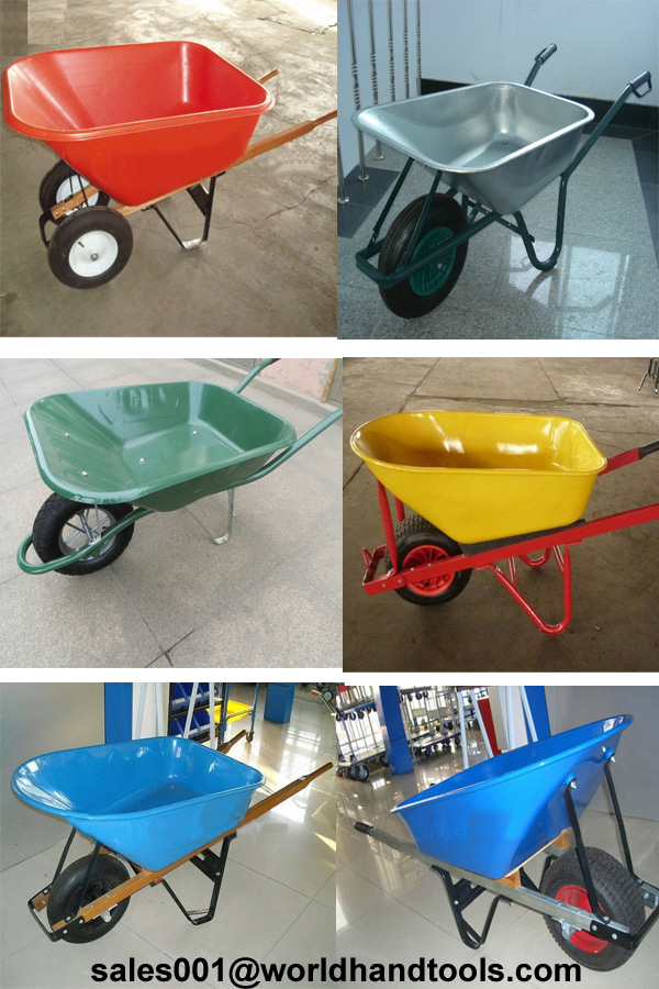 Heavy Duty Wheelbarrow with PU Foam Wheel and Steel Handle