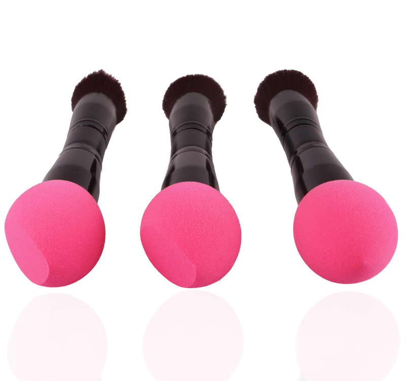 Latex Free Cosmetic Sponge Wood Handle Makeup Sponge Brush