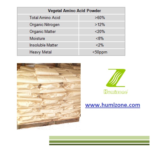 Humizone Amino Acid Organic Fertilizer: Vegetal 60% Powder Amino Acid (VAA60-P)