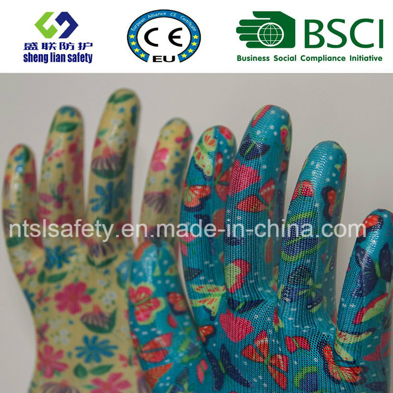 Nitrile Coated Garden Glove Safety Glove