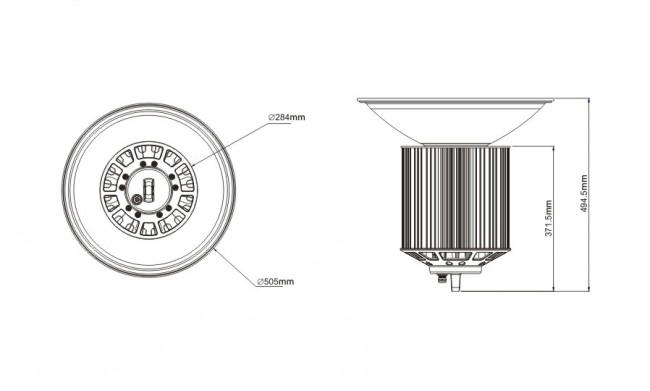 on Sale 300W High Power High Bay LED Industrial Light for Warehouse Shipyard Supermarket Shopping Mall