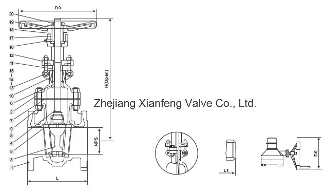 Large Diameter Cast Steel Flanged End Gate Valve