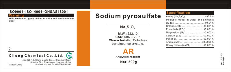 Lab Usage 13870-29-6 Sodium Pyrosulfate