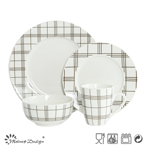 High Luxury Decal 16PCS Restaurant Dinnerware Set