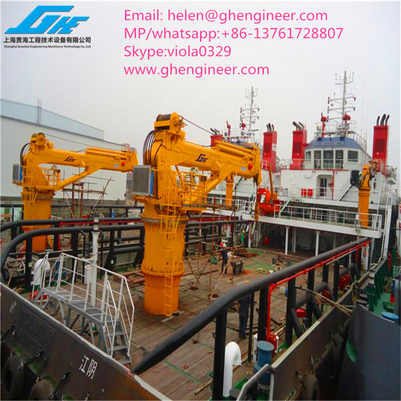 Hydraulic Telescopic Boom Ship Deck Crane 4 Ton @ 30m for Matieral Handling