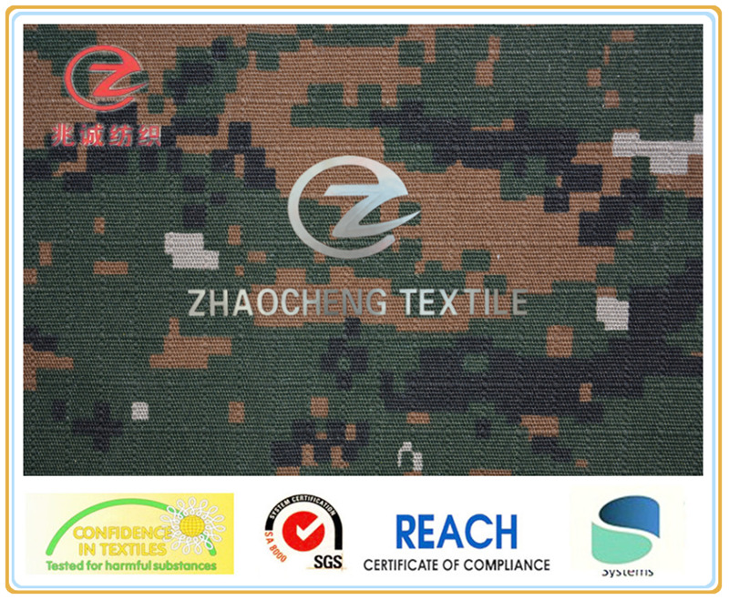 T/C65/35 Ribstop Fabric with American Style Printing (ZCBP244)