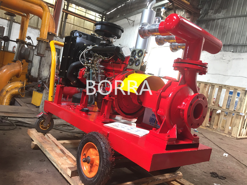 Trolly Mobile End Suction Diesel Fire Fighting Water Pump