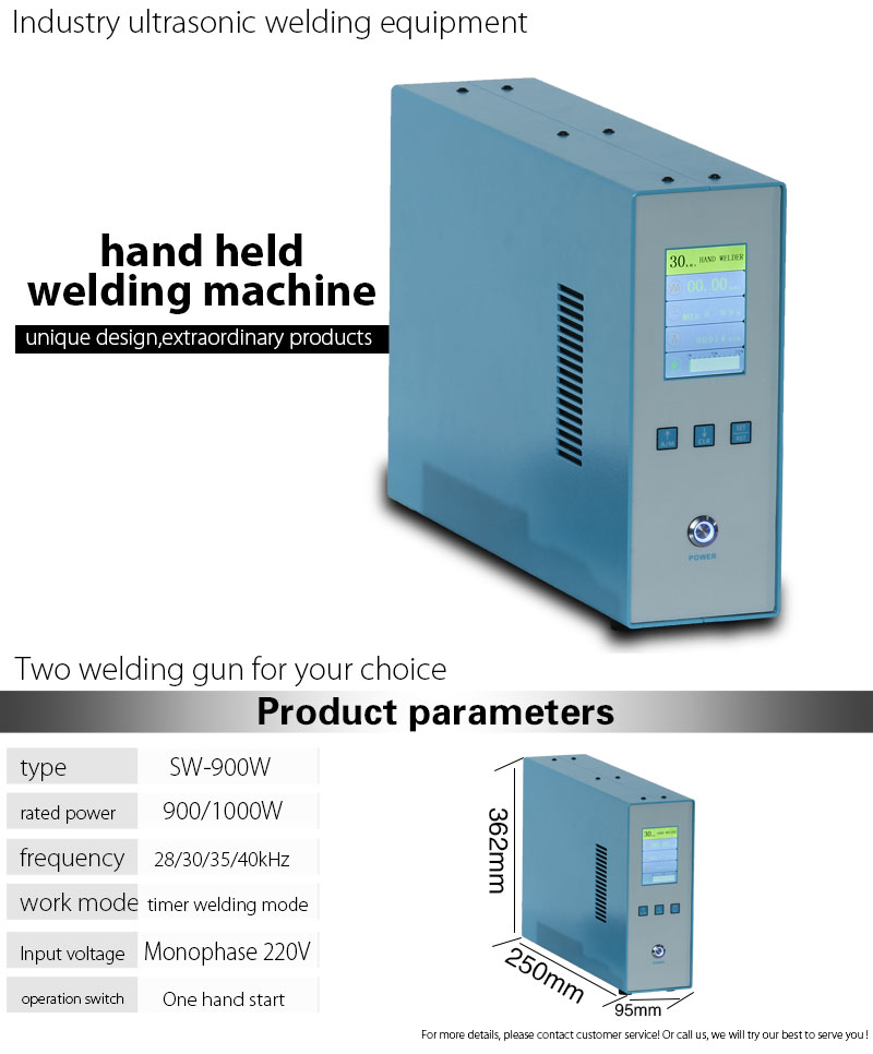 28/30/35/40kHz Ultrasonic Hand Gun Welder