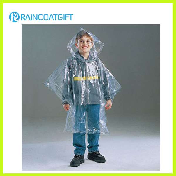 Disposable Kids PE Rain Poncho Rpe-042