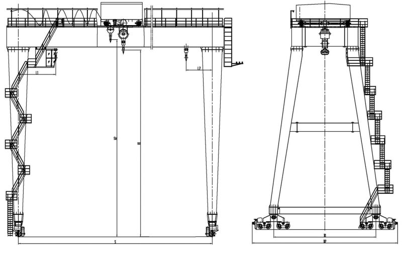 Double Girder Gantry Crane with Capacity up to 700 Ton