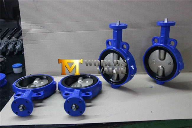 Lever Operated Wafer Butterfly Valve with Double Half Shaft