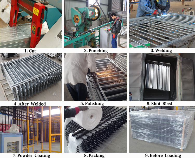 Outdoor Hot-Dipped Galvanized Steel Security Fence