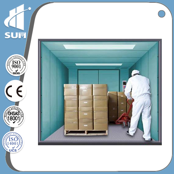 Steel Painted Capacity 3000kg Speed 0.5m/S Freight Elevator