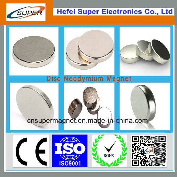 N38 Nickel Strong Permanent Disc Sintered NdFeB Magnet