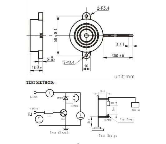 Piezo Buzzer Buzzer with Wire 12V Piezo Buzzer