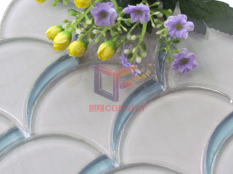 Fish Scale Water Jet Cutting Crystal Mosaic Tile (CFW61)