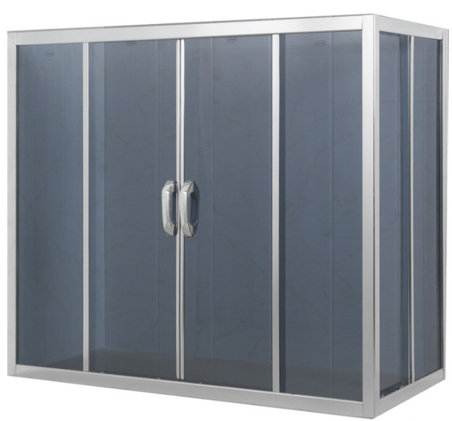 Without Tray 2 Side Sliding Door Bath Screen (ADL-8607)