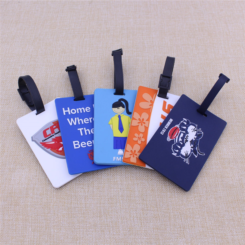 Factory Sale 3D Soft PVC Luggage Tag Dog Tag with Customized Logo