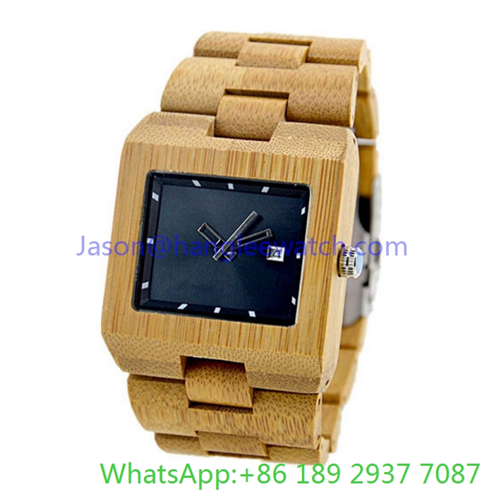 Fashion Square Wood Watch and Wooden Band for Man (Ja-150110)