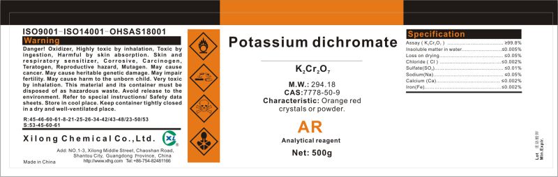 Lab Usage 7778-50-9 Potassium Dichromate