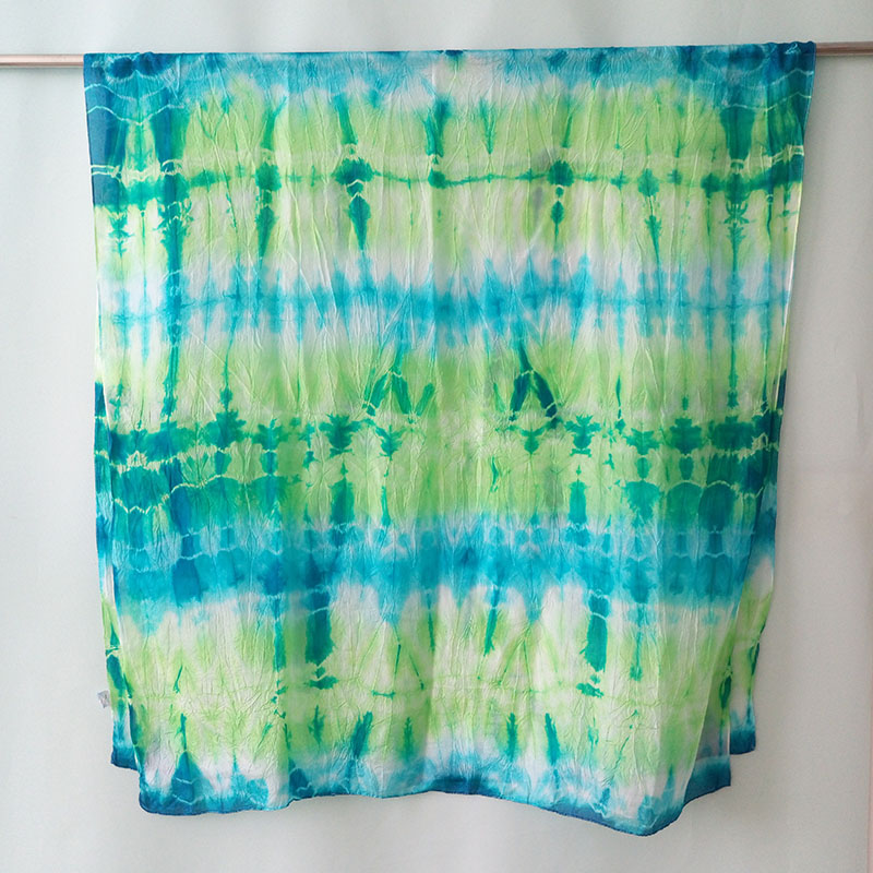 Silk Paj Shawl Scarf with Tie Dye