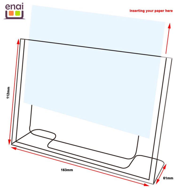 High Quality Transparent PS Plastic Display Card Stand for Advertising