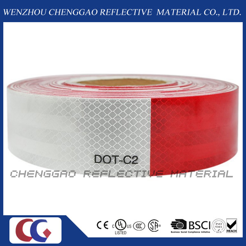 Red and White DOT-C2 Clear Reflective Tape for Traffic Sign (C5700-B(D))