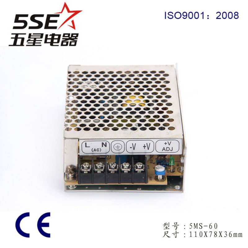Ms-60 Series LED Mini Size DIN AC DC Switching Power Supply with Ce